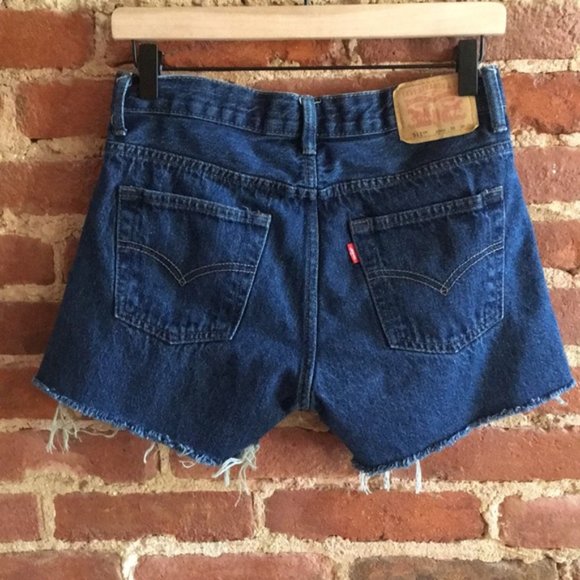 Levi’s 511 Cutoffs Denim Shorts High Rise - Picture 6 of 9